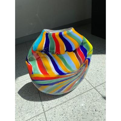  SimoEng Contemporary Abstract Oval Vase in Murano Glass