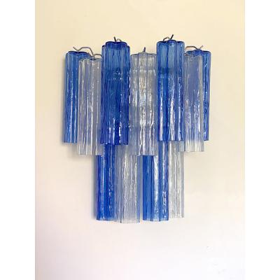  SimoEng Contemporary Blue Bicolor Tronchi Wall Sconce in Venini Style