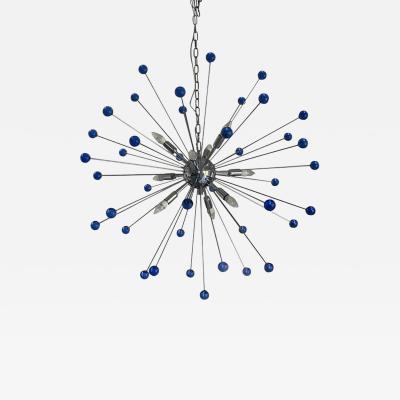  SimoEng Contemporary Blue Star Murano Glass Sputnik Chandelier