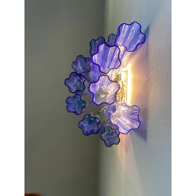  SimoEng Contemporary Blue Tronchi Wall Sconce in Venini Style