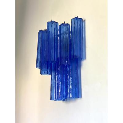  SimoEng Contemporary Blue Tronchi Wall Sconce in Venini Style