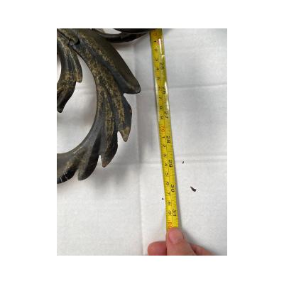  SimoEng Contemporary Brunito and Rush Florentine Wrought Iron Wall Lamp