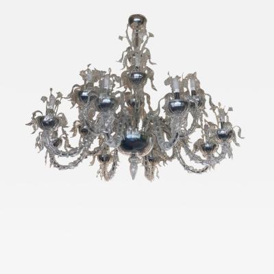  SimoEng Contemporary Ca Rezzonico With Flowers and Leaves Murano Glass Chandelier