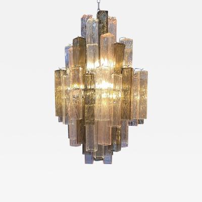  SimoEng Contemporary Chandelier Murano Style Glass Squared Elements