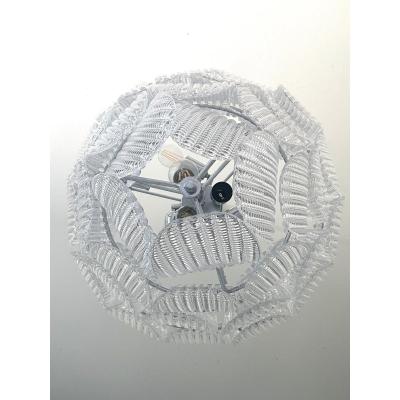  SimoEng Contemporary Diamanted Trasparent Petals Murano Glass Chandelier by Simoeng
