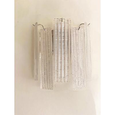  SimoEng Contemporary Diamond Strips Listelli Murano Glass Wall Sconce