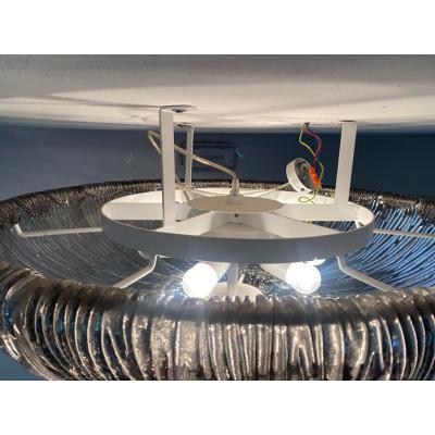  SimoEng Contemporary Fume Brindle Murano Glass Flush Mount in Venini Style