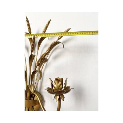  SimoEng Contemporary Gold Florentine Wrought Iron Ears Wall Lamp