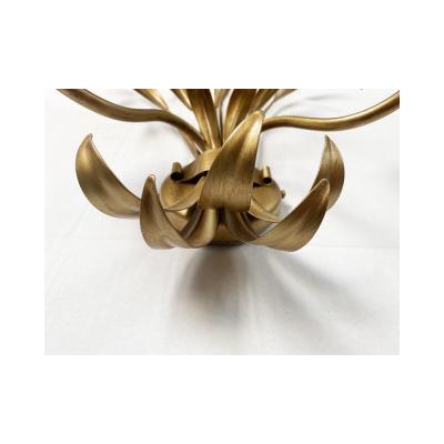  SimoEng Contemporary Gold Florentine Wrought Iron Ears Wall Lamp