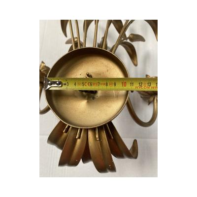  SimoEng Contemporary Gold Florentine Wrought Iron Ears Wall Lamp