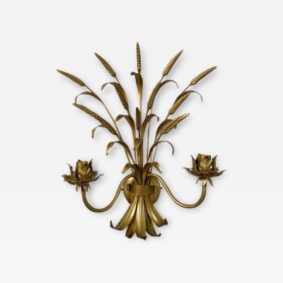  SimoEng Contemporary Gold Florentine Wrought Iron Ears Wall Lamp