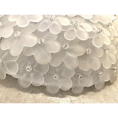  SimoEng Contemporary Gold Flowers Murano Glass Flush Mount