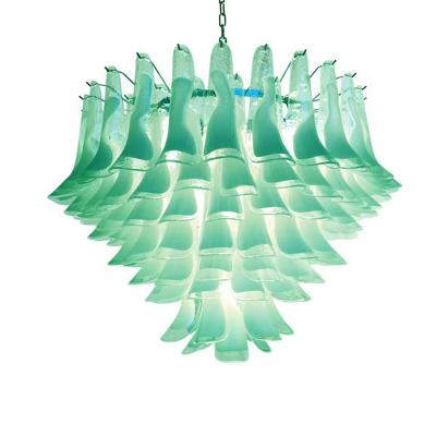  SimoEng Contemporary Green Wather Selle Murano Glass Chandelier by SimoEng