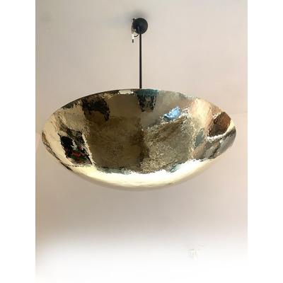  SimoEng Contemporary Hammered Brass Dome Pendant Light
