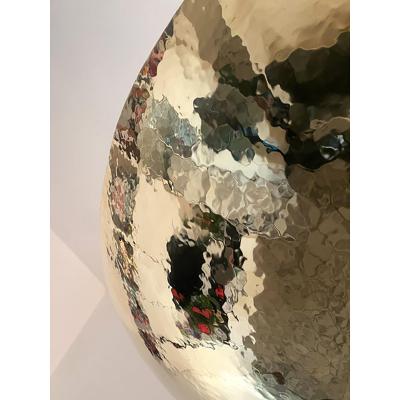  SimoEng Contemporary Hammered Brass Dome Pendant Light