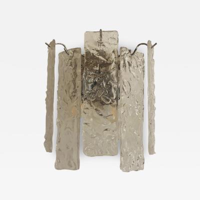 SimoEng Contemporary Hammered Strips Listelli Murano Glass Wall Sconce