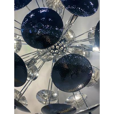  SimoEng Contemporary Italian Hand Made Brass Cap Sputnik Chandelier