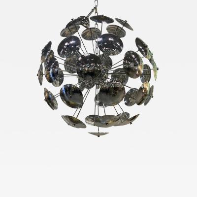  SimoEng Contemporary Italian Hand Made Brass Cap Sputnik Chandelier