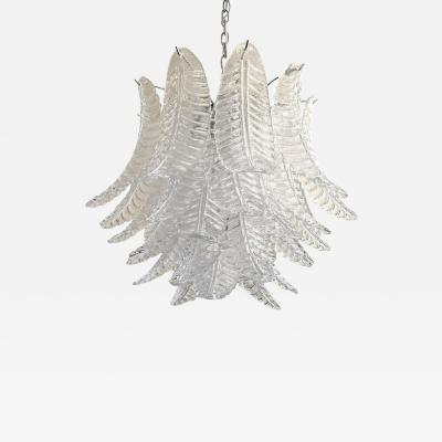  SimoEng Contemporary Italian Transparent Felci Murano Glass Chandelier