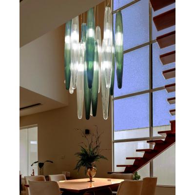  SimoEng Contemporary Luxury Italian Green Swords Murano Glass Cascade by Simoeng