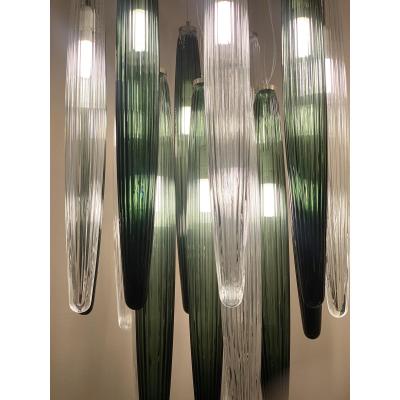  SimoEng Contemporary Luxury Italian Green Swords Murano Glass Cascade by Simoeng