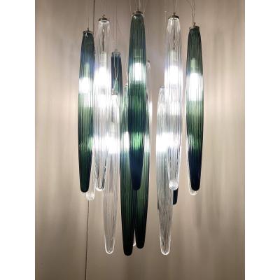  SimoEng Contemporary Luxury Italian Green Swords Murano Glass Cascade by Simoeng