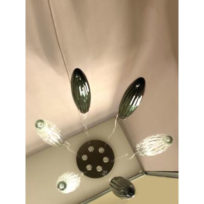  SimoEng Contemporary Luxury Italian Green Swords Murano Glass Little Cascade