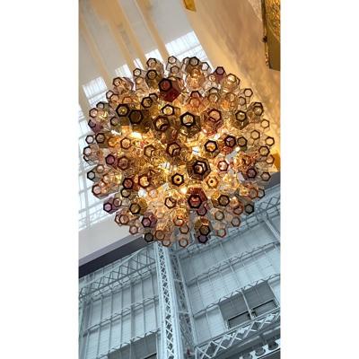 SimoEng Contemporary Mid Centyry Modern Poliedri Murano Glas Chandelier