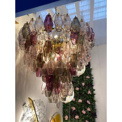  SimoEng Contemporary Mid Centyry Modern Poliedri Murano Glas Chandelier