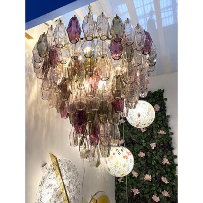  SimoEng Contemporary Mid Centyry Modern Poliedri Murano Glas Chandelier