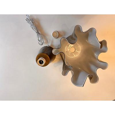  SimoEng Contemporary Milky Beige Murano Style Glass Table Lamp