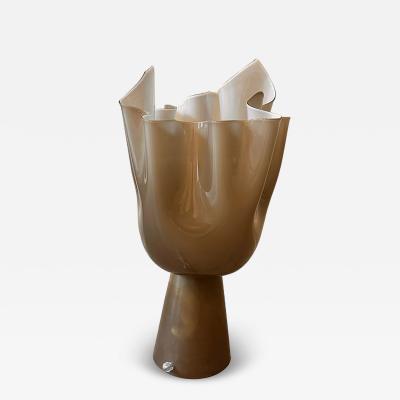  SimoEng Contemporary Milky Beige Murano Style Glass Table Lamp