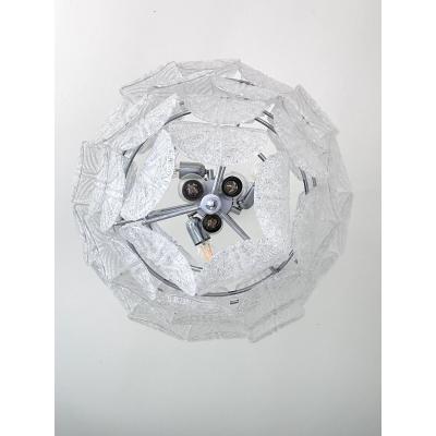  SimoEng Contemporary Modern Clear Graniglia Petals Murano Glass Chandelier by Simoeng