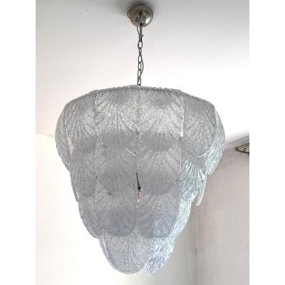  SimoEng Contemporary Modern Clear Graniglia Petals Murano Glass Chandelier by Simoeng