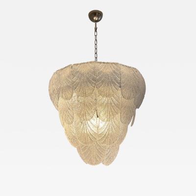  SimoEng Contemporary Modern Clear Graniglia Petals Murano Glass Chandelier by Simoeng