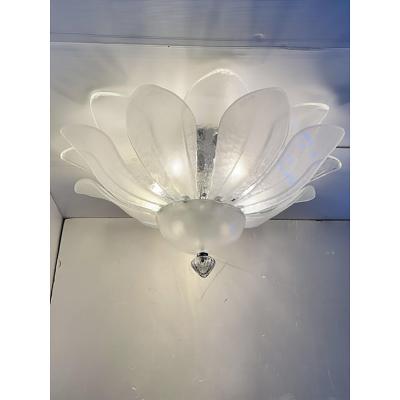  SimoEng Contemporary Modern Flower Murano Style Glass Flush Mount
