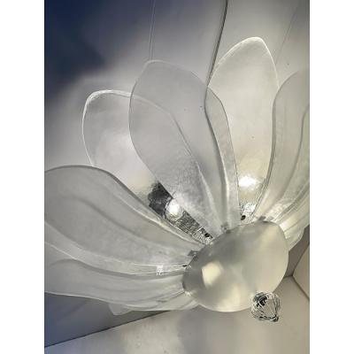  SimoEng Contemporary Modern Flower Murano Style Glass Flush Mount