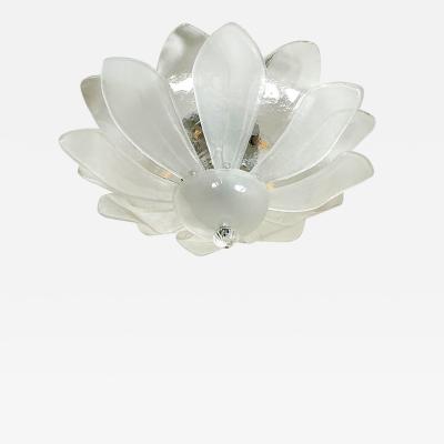  SimoEng Contemporary Modern Flower Murano Style Glass Flush Mount