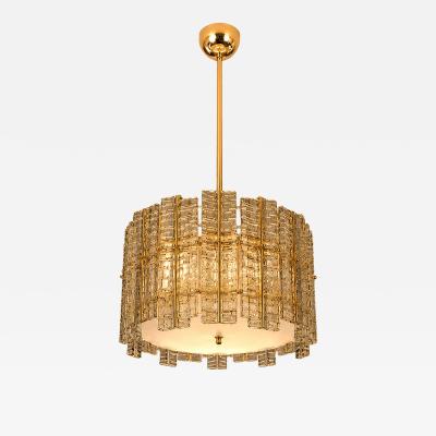  SimoEng Contemporary Modern Italian Fum Tropical Murano Glass Gold Chandelier