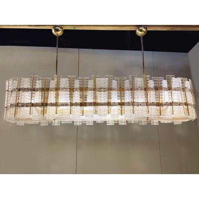  SimoEng Contemporary Modern Italian Tropical Murano Glass Gold Chandelier by Simoeng