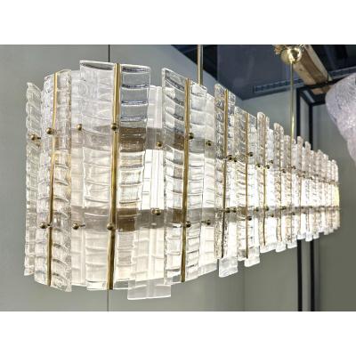  SimoEng Contemporary Modern Italian Tropical Murano Glass Gold Chandelier by Simoeng
