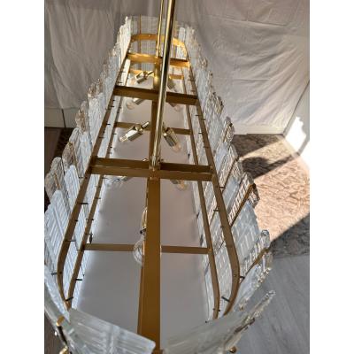  SimoEng Contemporary Modern Italian Tropical Murano Glass Gold Chandelier by Simoeng