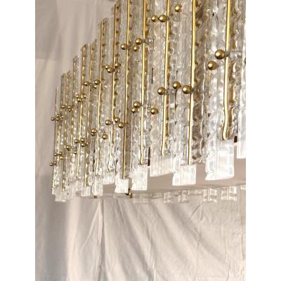  SimoEng Contemporary Modern Italian Tropical Murano Glass Gold Chandelier by Simoeng