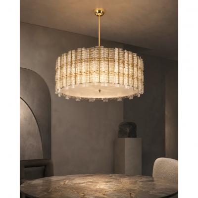  SimoEng Contemporary Modern Italian Tropical Murano Glass Gold Round Chandelier