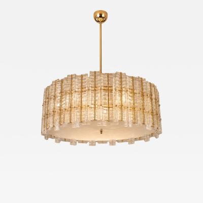  SimoEng Contemporary Modern Italian Tropical Murano Glass Gold Round Chandelier