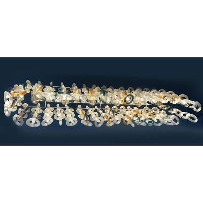  SimoEng Contemporary Multicolor Chains Murano Glass Flush Mount