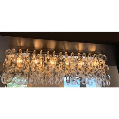  SimoEng Contemporary Multicolor Chains Murano Glass Flush Mount