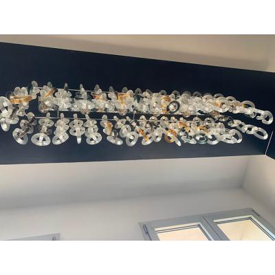  SimoEng Contemporary Multicolor Chains Murano Glass Flush Mount