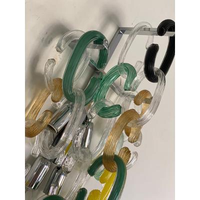  SimoEng Contemporary Multicolors Handmade C Wall Sconce in Venini Style