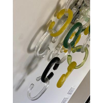  SimoEng Contemporary Multicolors Handmade C Wall Sconce in Venini Style